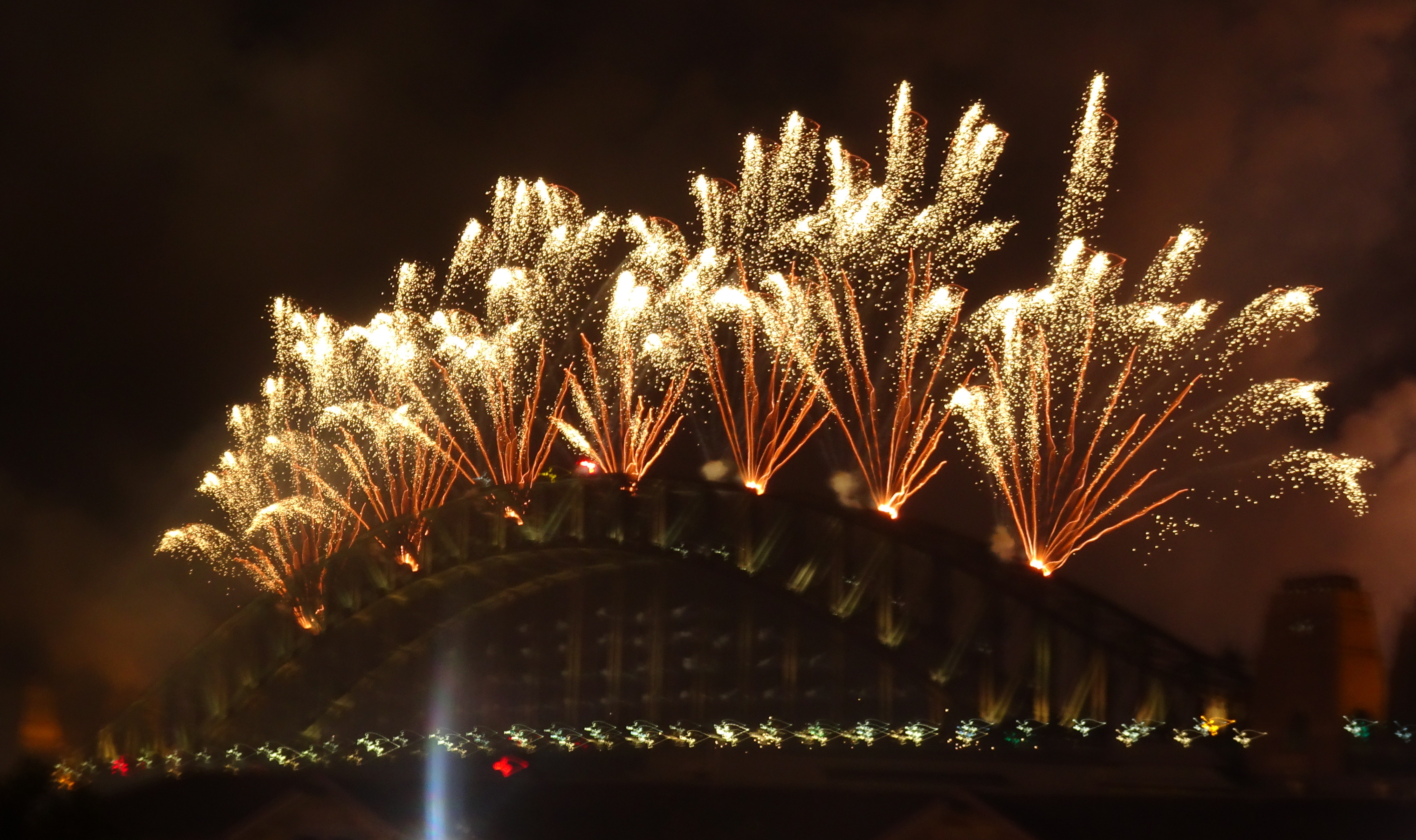 Fireworks on the Harbour Bridge in Sydney