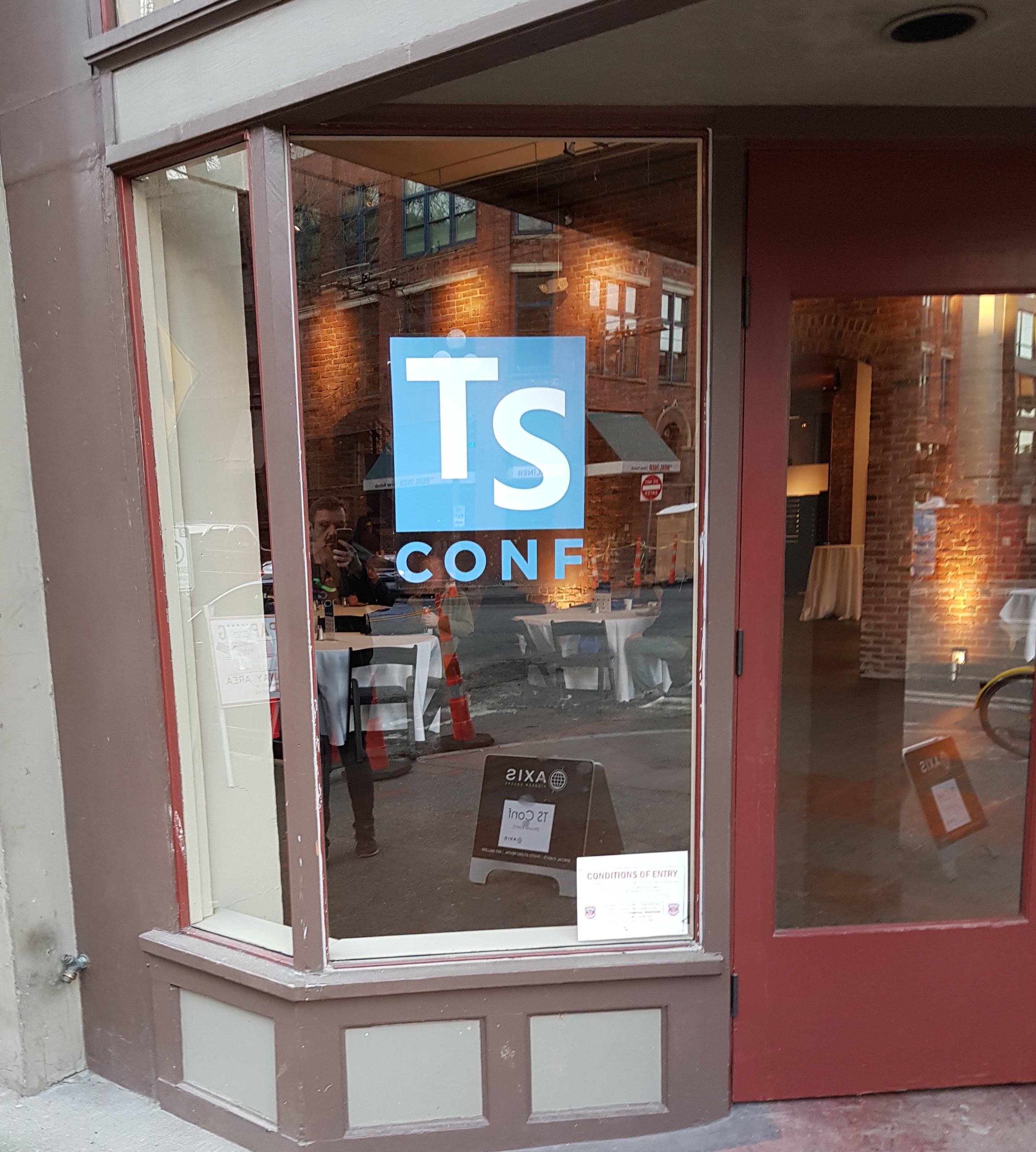Entrance to TSConf at Axis in Seattle
